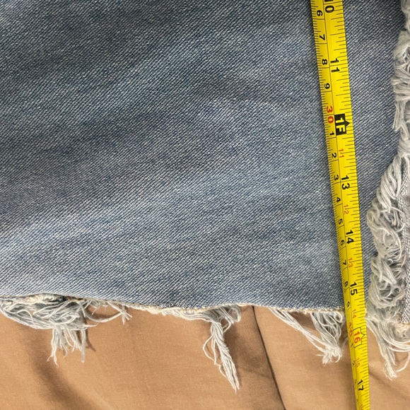 For the Republic Womens Jeans Size 4 Blue Flare Leg Distressed Denim Boho - Picture 14 of 14